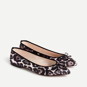 NEW J. Crew Gemma Ballet flats in leopard satin